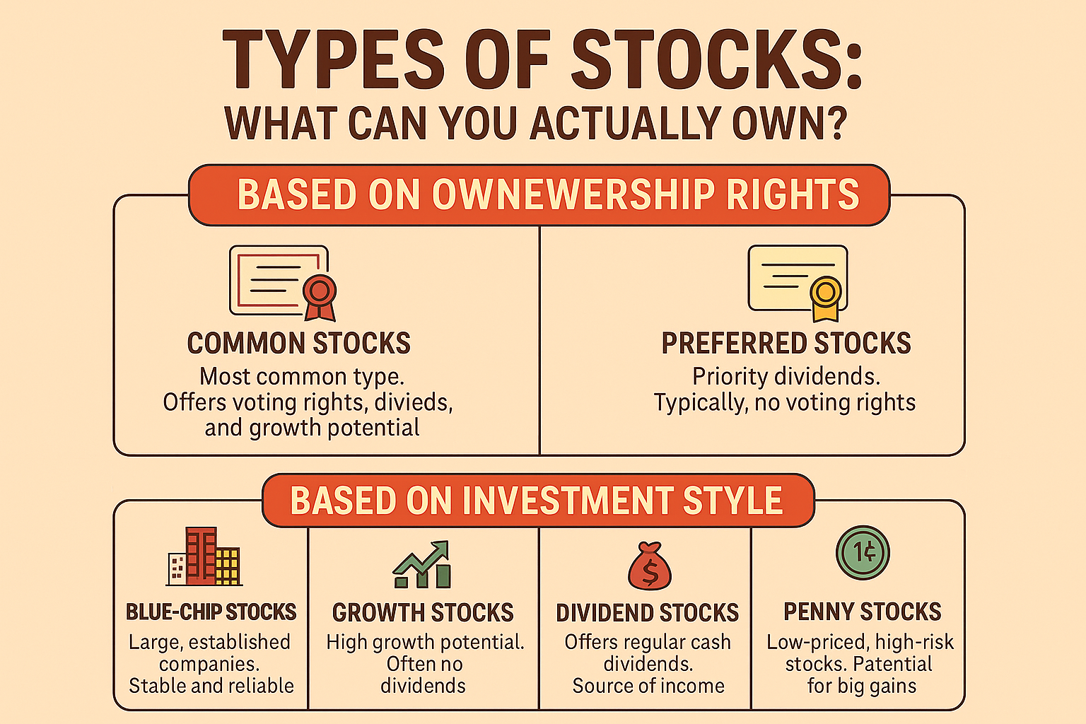 Illustration of stock ownership concept